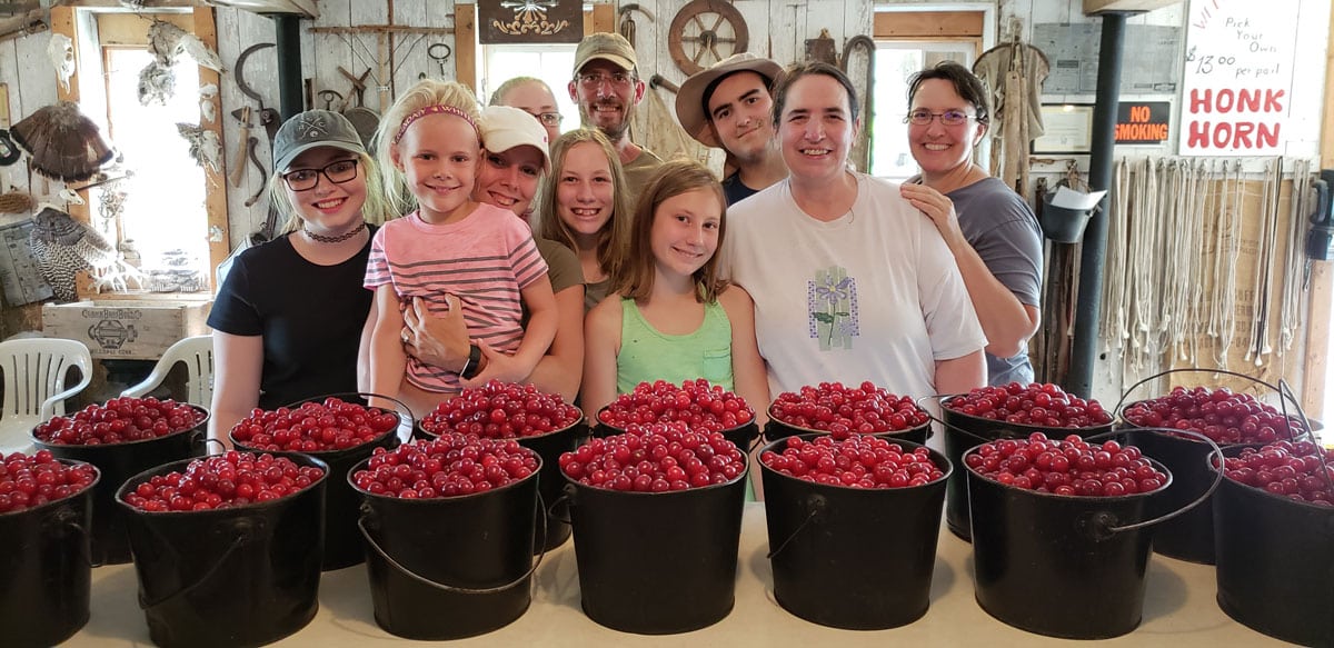 family cherry picking