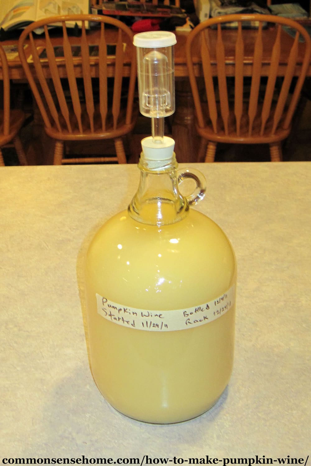 pumpkin wine second ferment