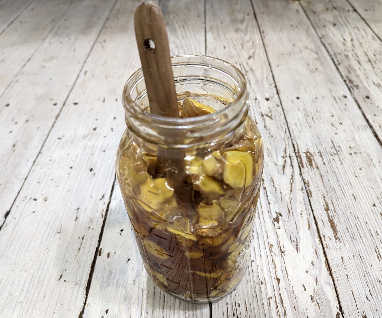 removing air bubbles from ginger honey