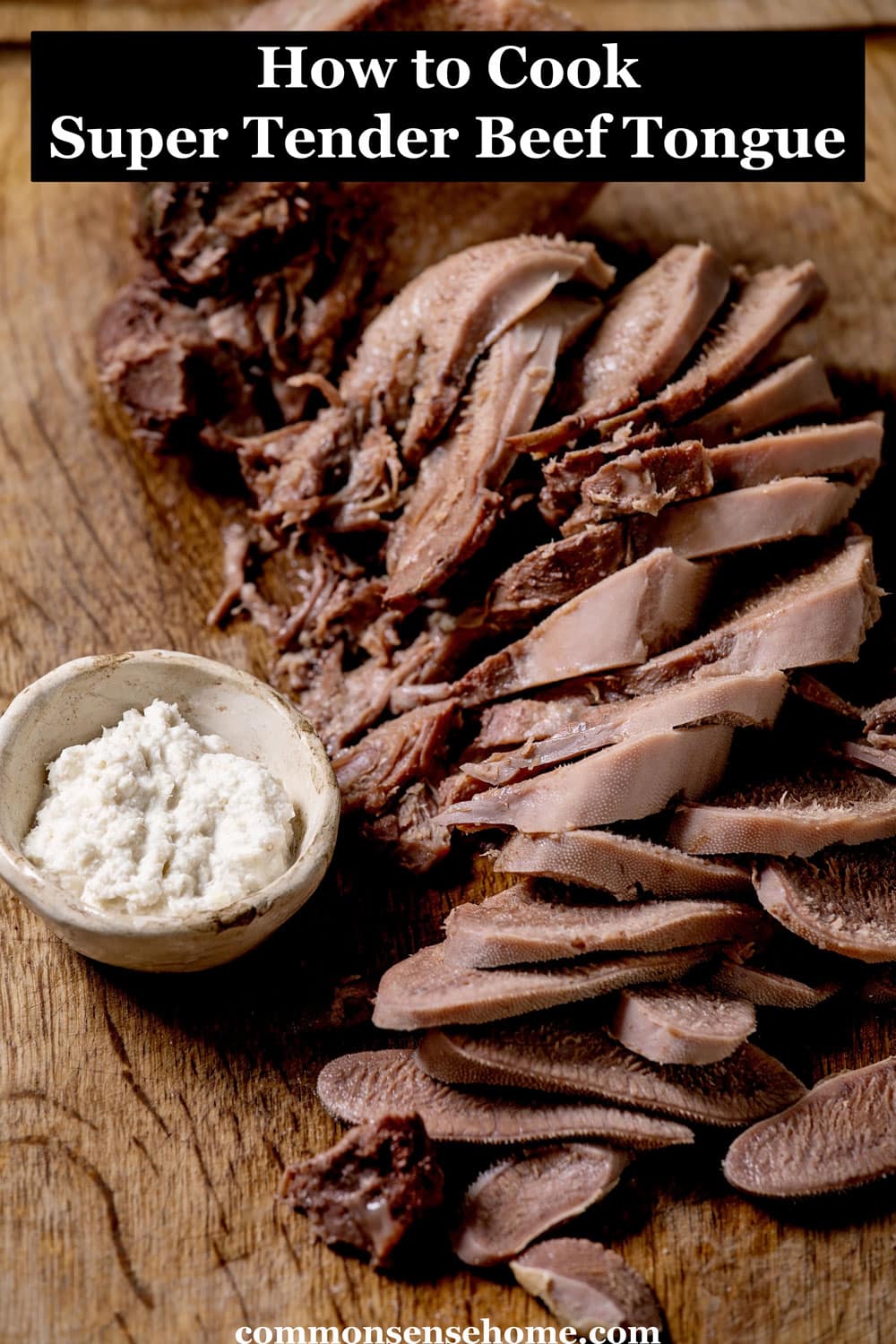 tender sliced beef tongue