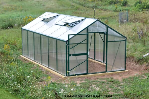 greenhouse kit with foundation footings