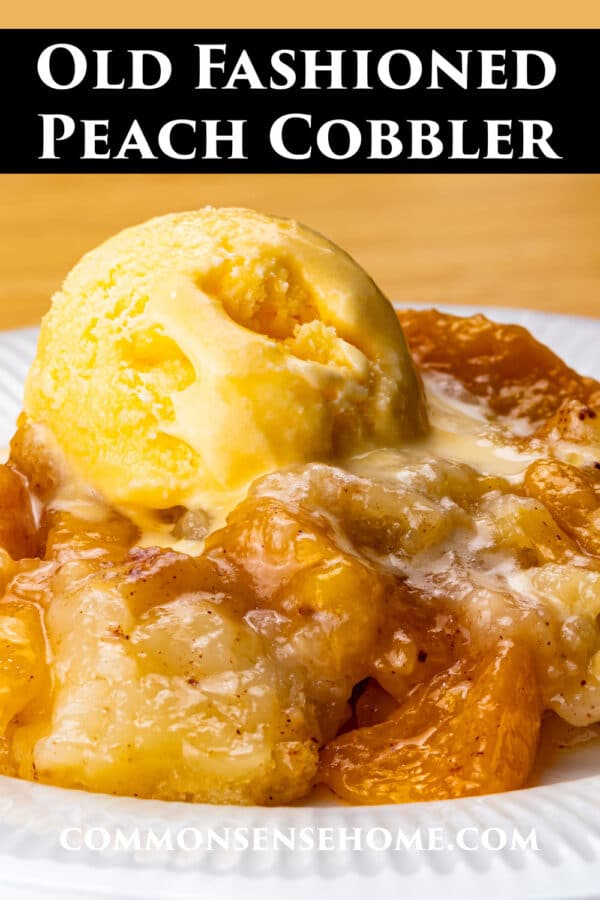 old fashioned peach cobbler