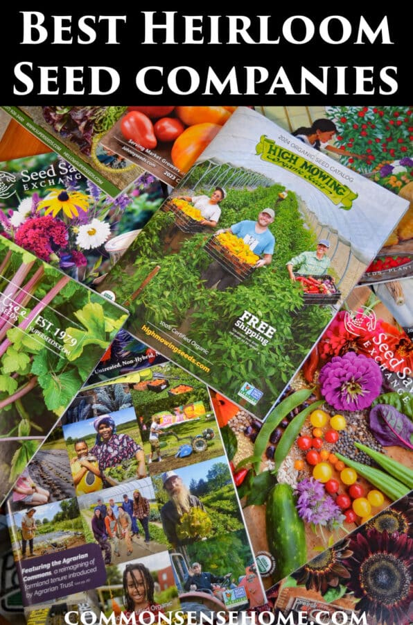 assortment of catalogues from Heirloom Seed Companies