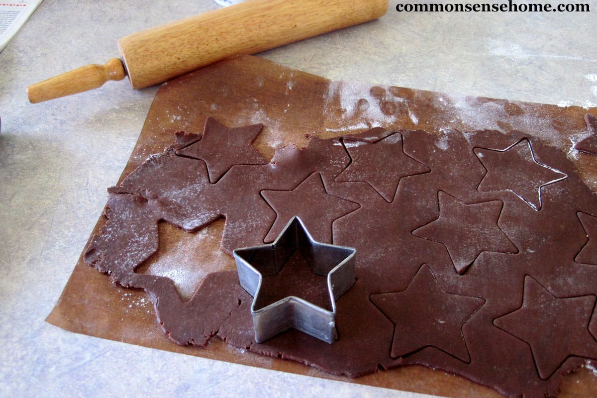 cutting out cookies