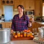 Laurie Neverman with Food Storage items