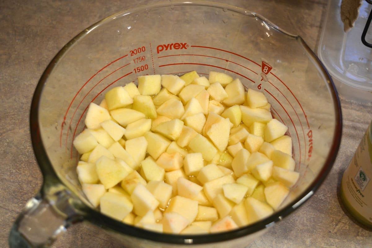 chopped apples