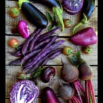 assortment of purple vegetables
