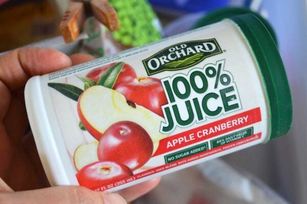 can of apple cranberry juice concentrate