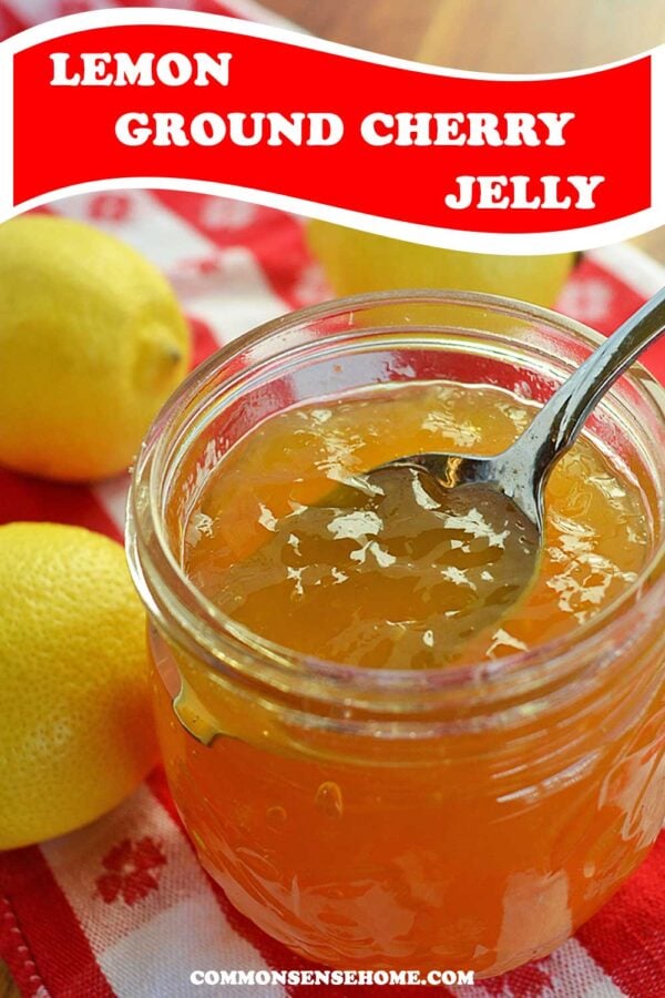 lemon ground cherry jelly recipe