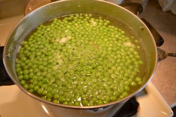 blanching peas