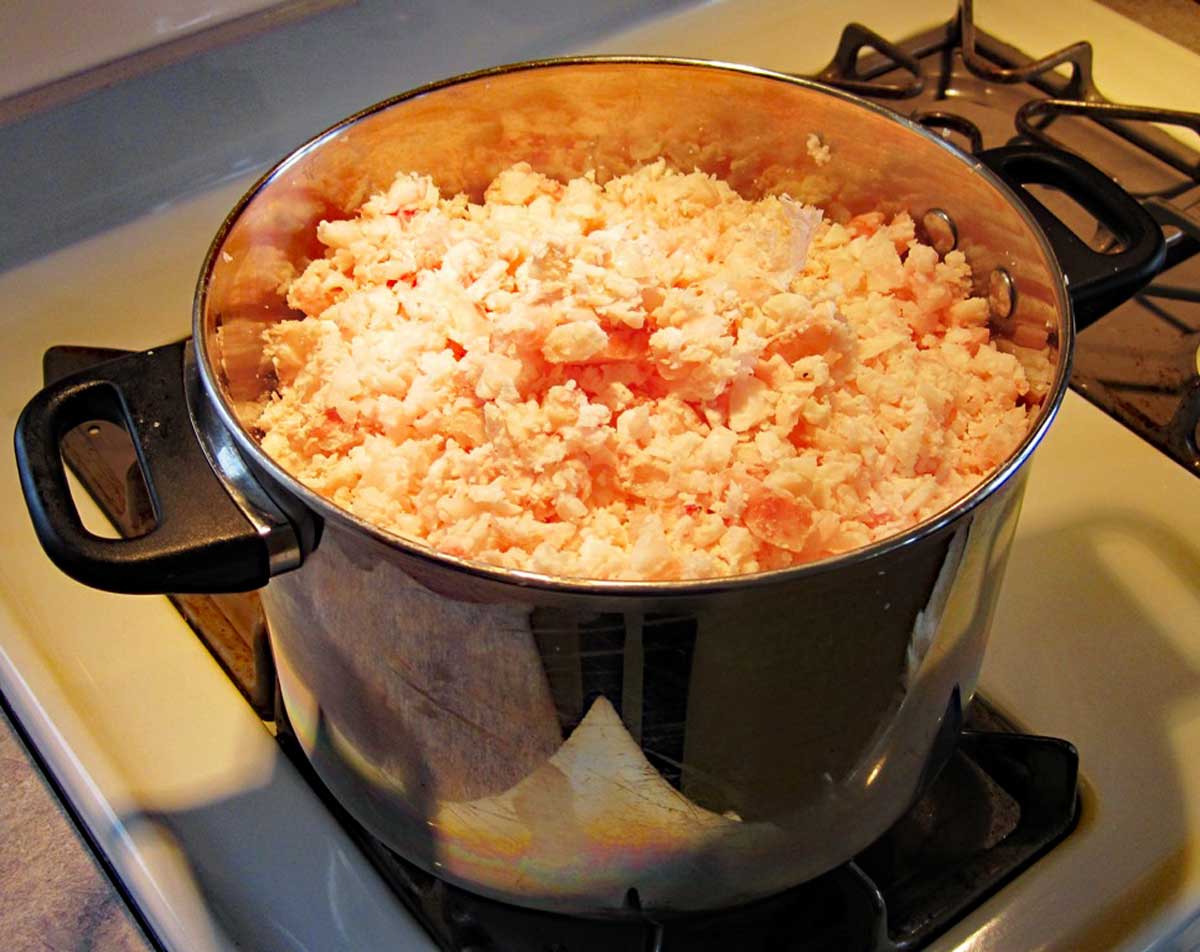 rendering beef tallow on stove top