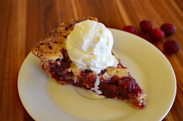 cranberry walnut pie slice