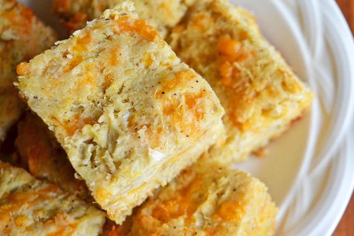 cheesy garlic zucchini bread closeup