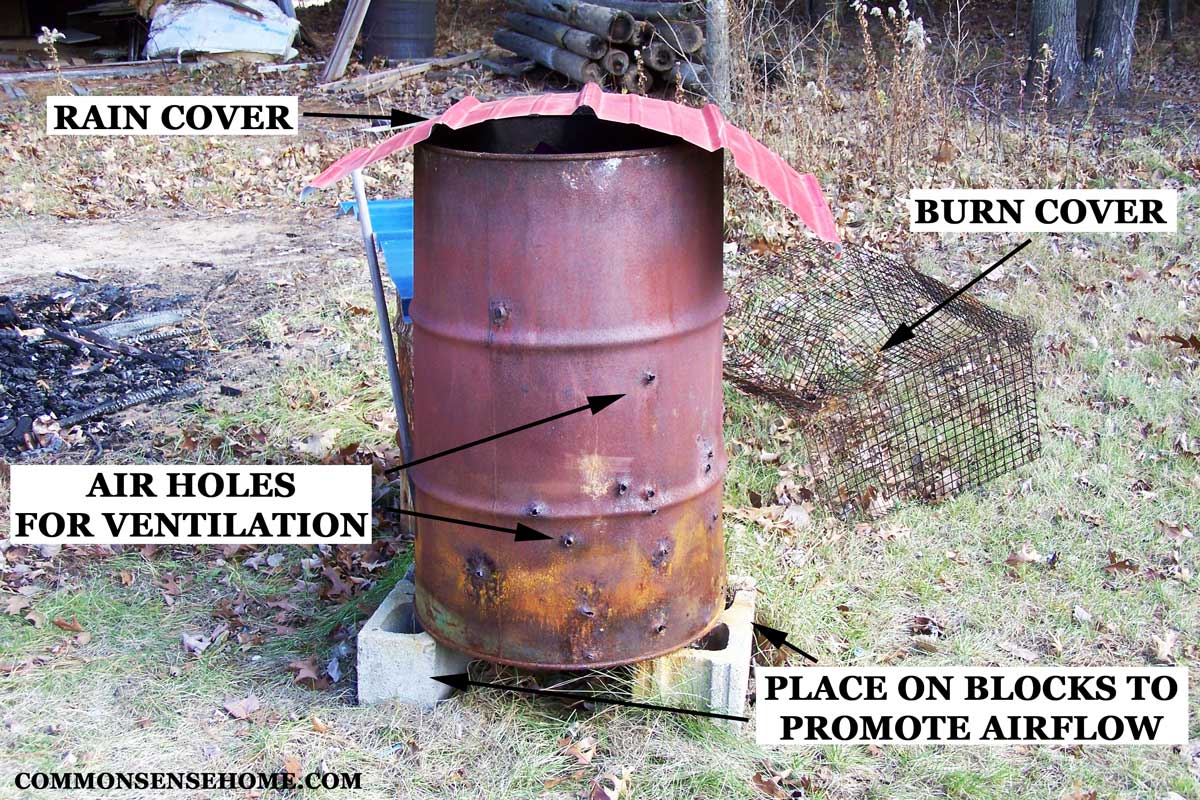 burn barrel elements