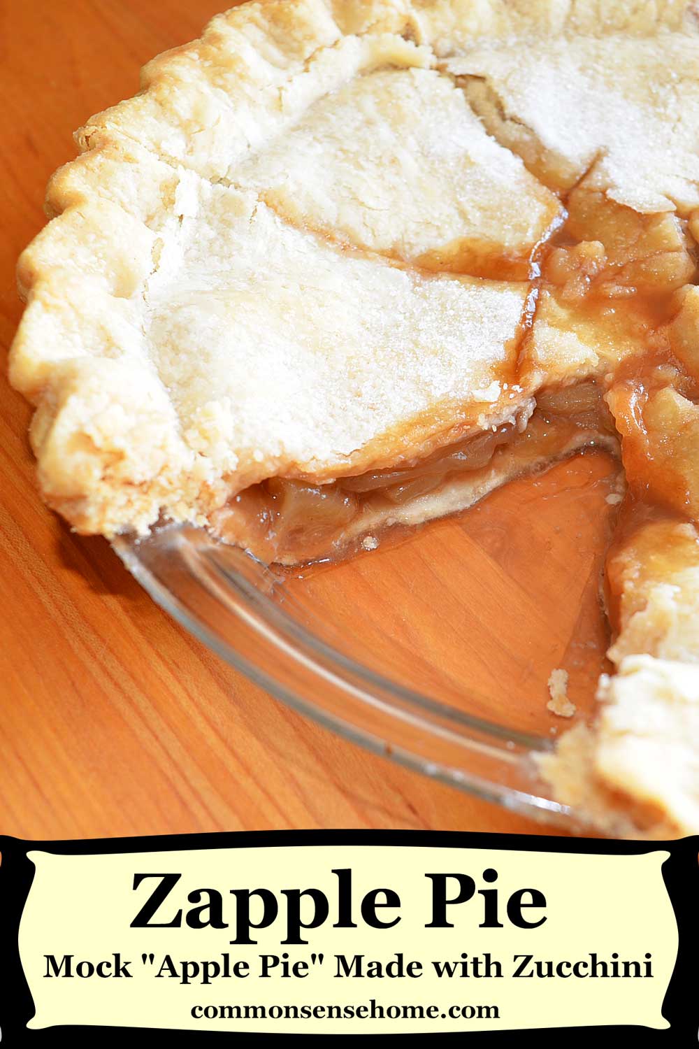 zapple pie mock apple pie with zucchini