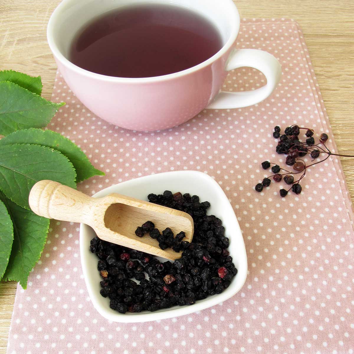 dried elderberry tea