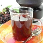 elderberry tea with teapot