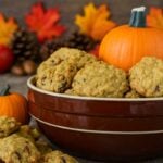 pumpkin oatmeal cookies in bowl