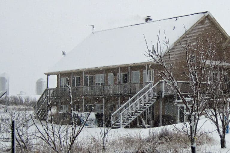 house in winter storm power outage