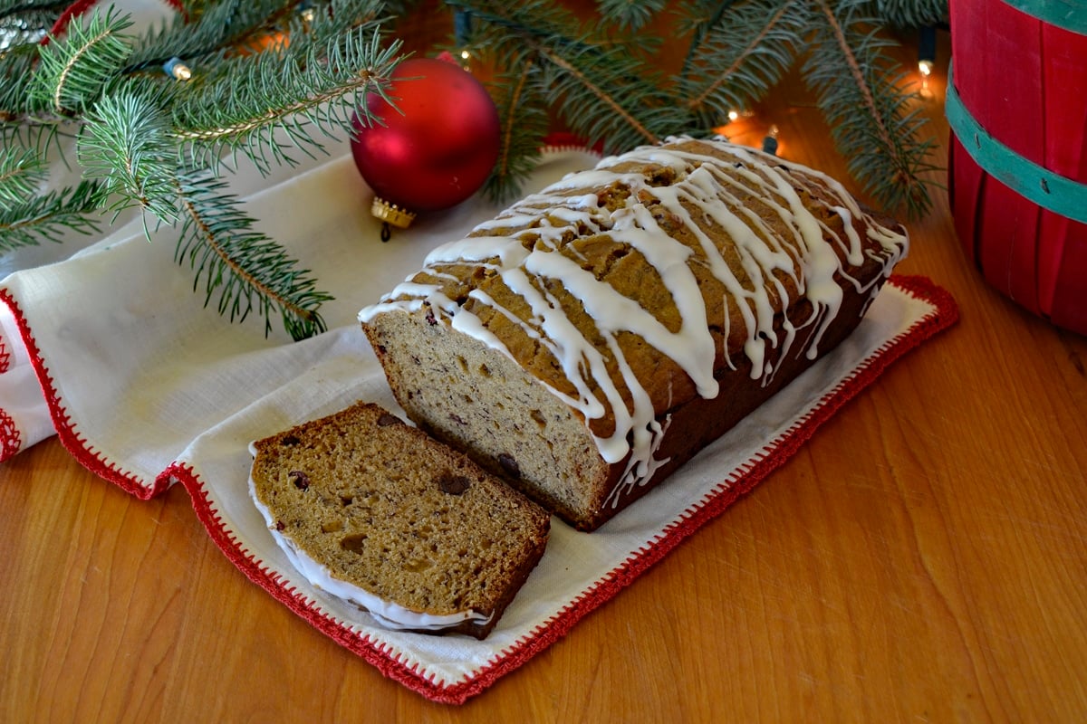 Christmas banana bread