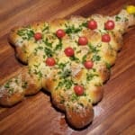 Christmas tree pull apart bread