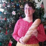 Laurie with French bread