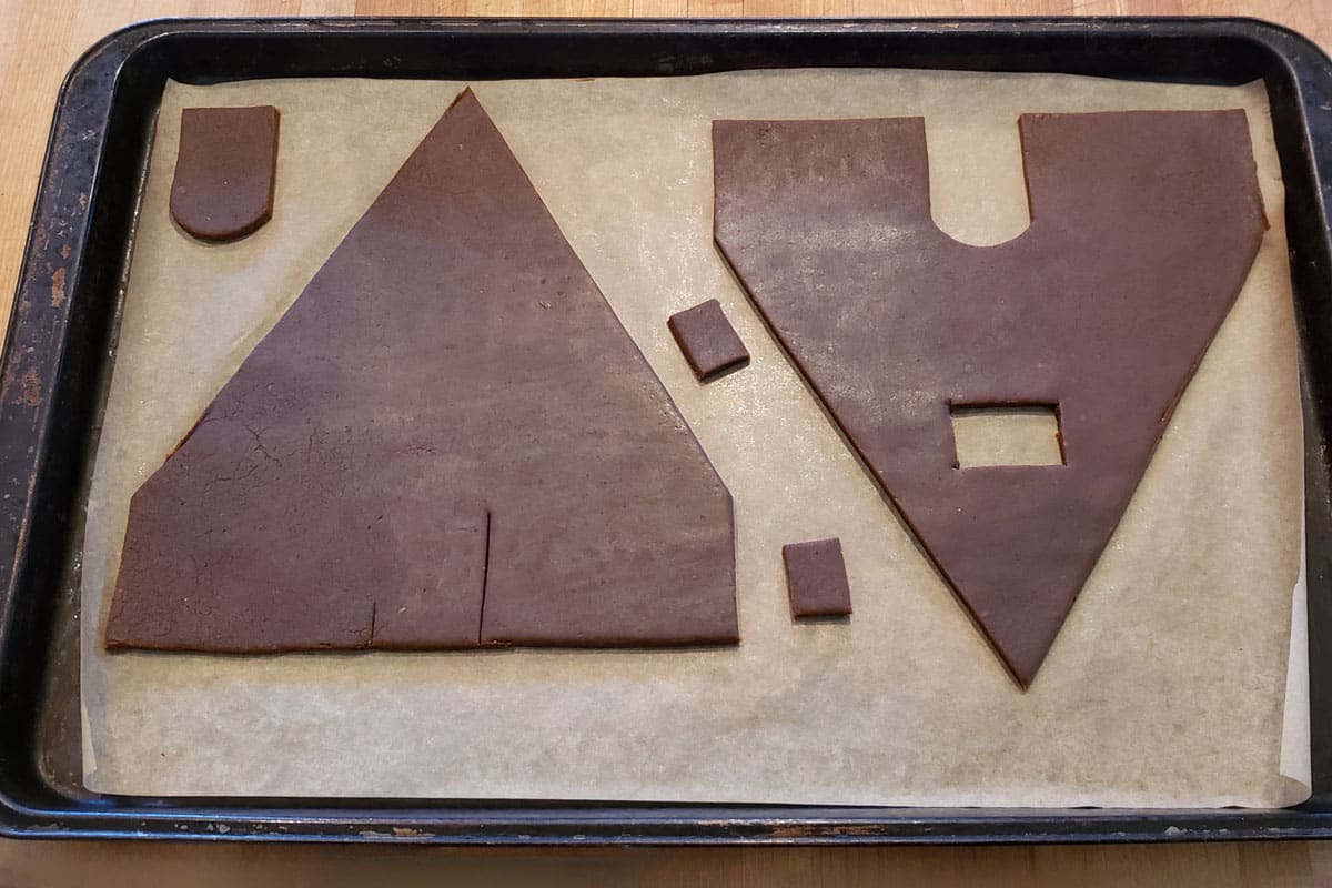 cut out gingerbread dough
