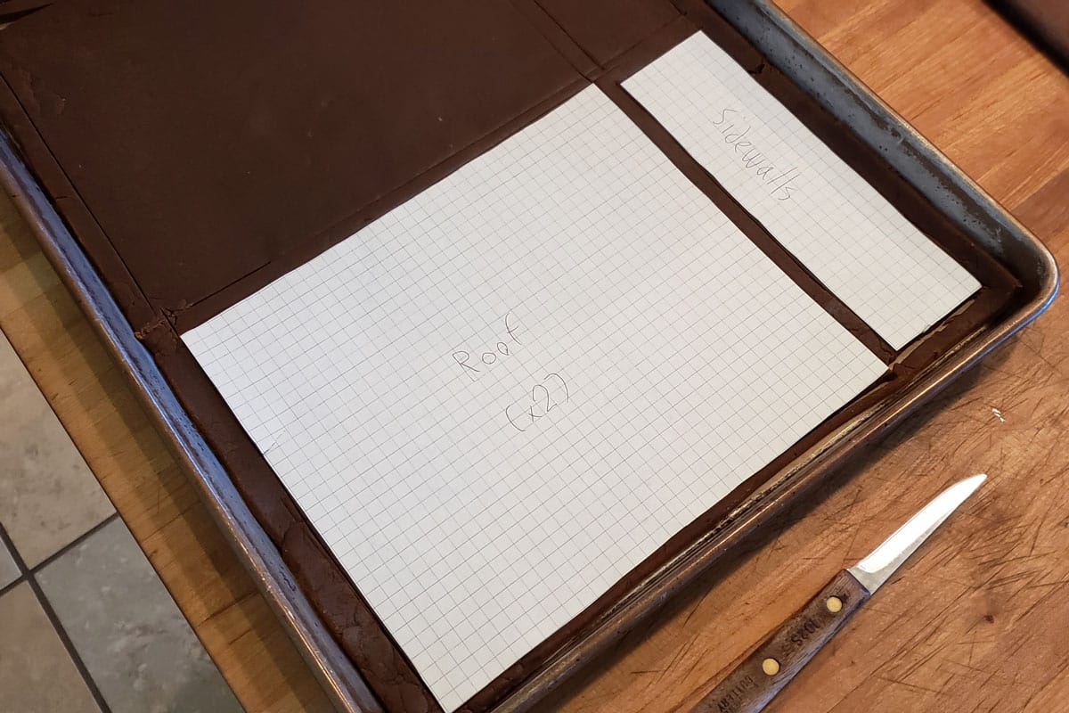 cutting pieces with template