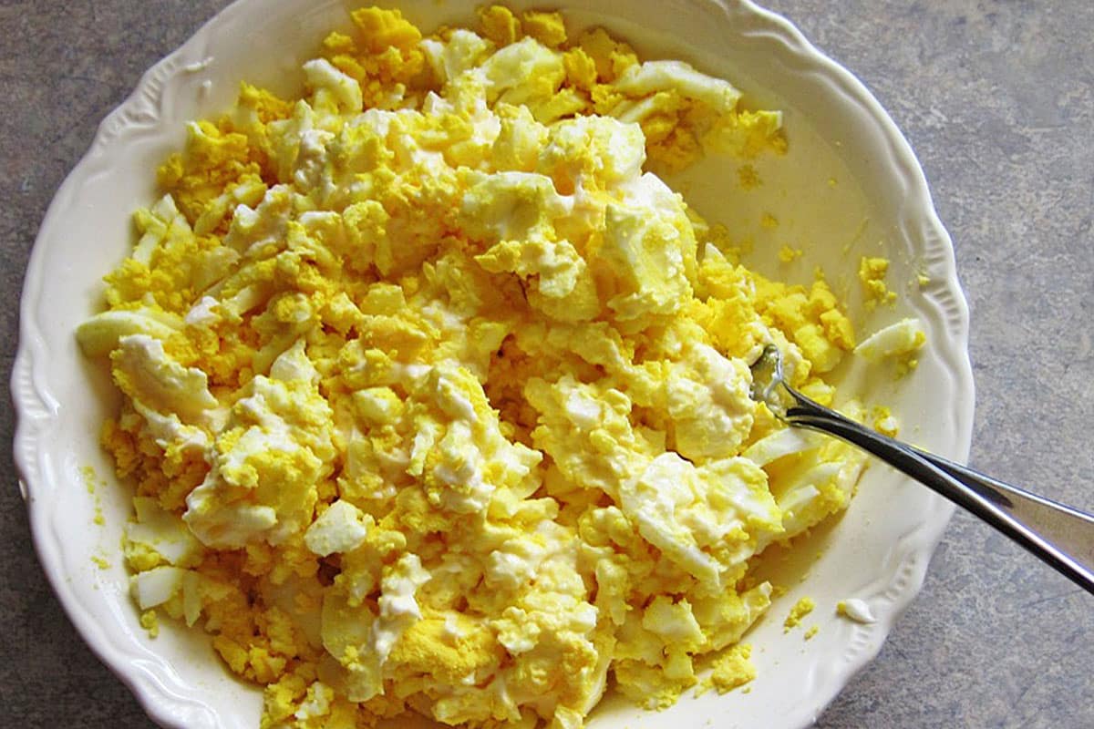 bowl of egg salad