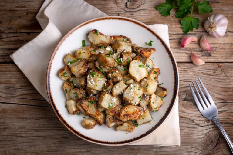 roasted Jerusalem Artichokes recipe with cheese and garlic