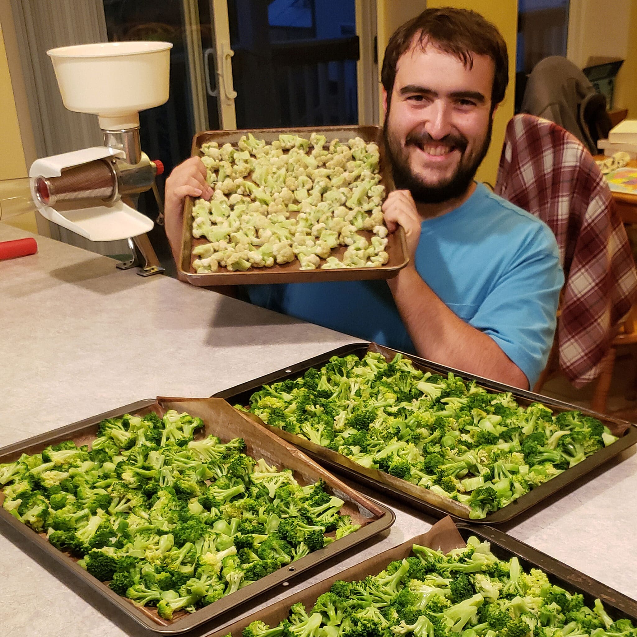 freezing broccoli and cauliflower