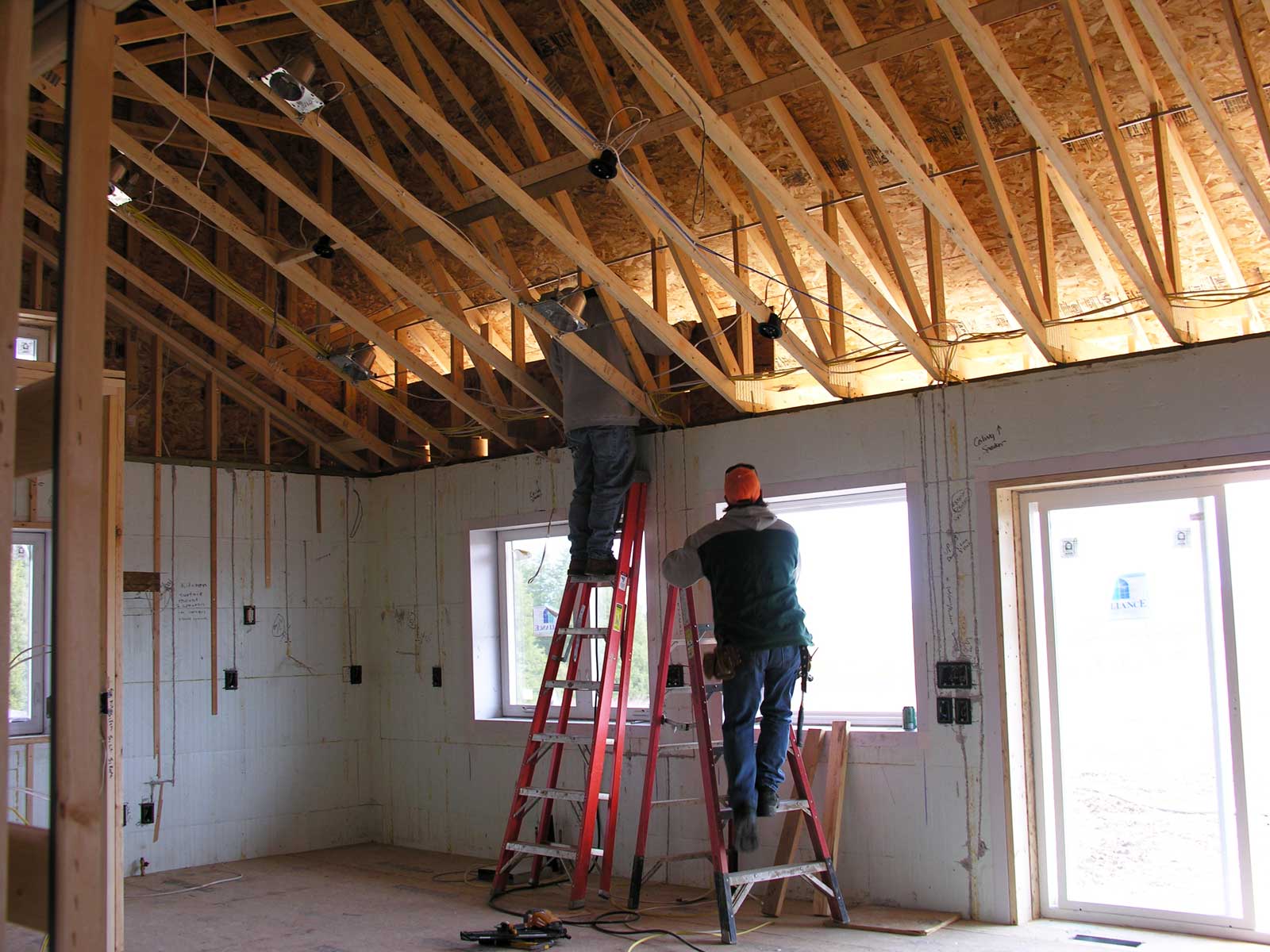 men building ICF Home