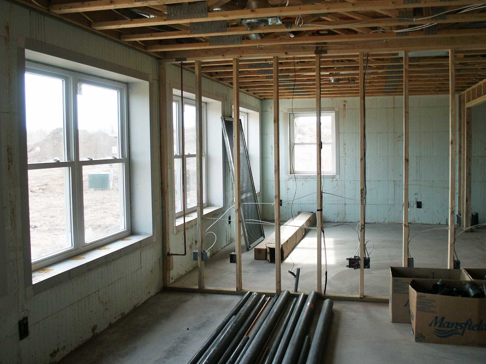 insulated concrete form walkout basement