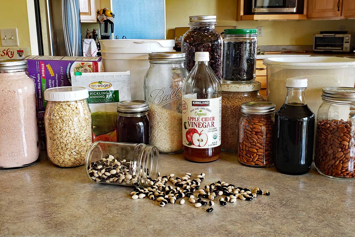 long shelf life foods on kitchen counter