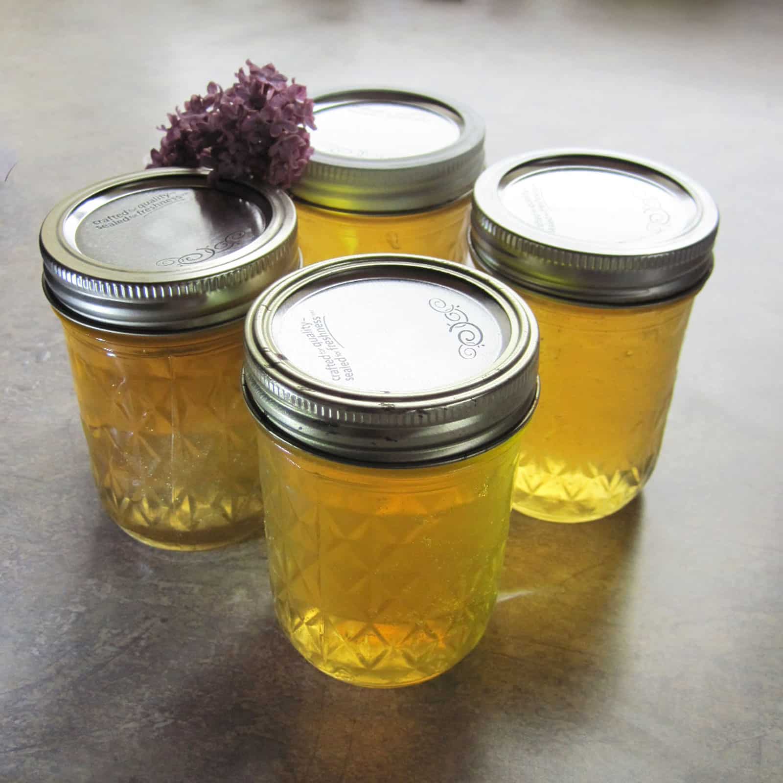 jars of lilac jelly