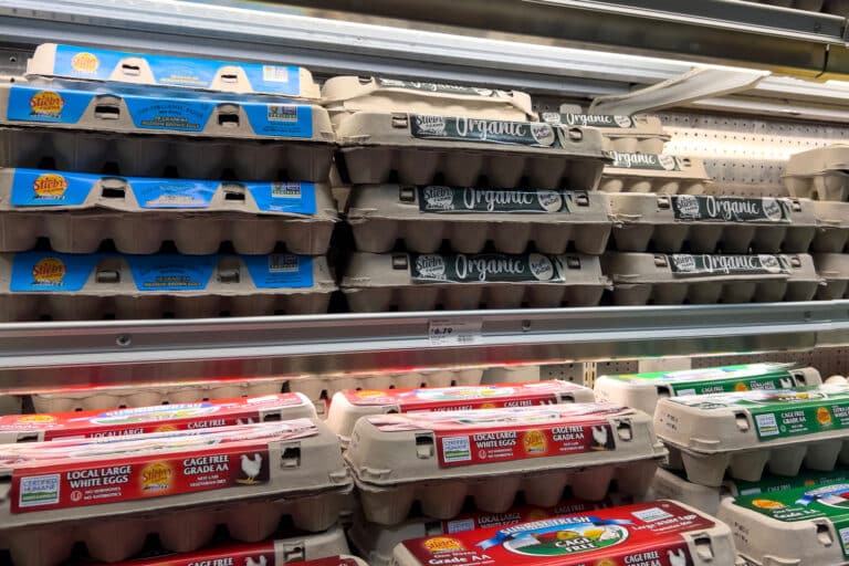 eggs in the grocery store