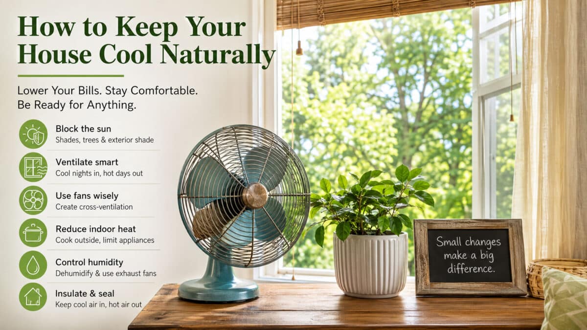 how to keep your house cool naturally checklist