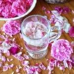 rose petal tea and roses