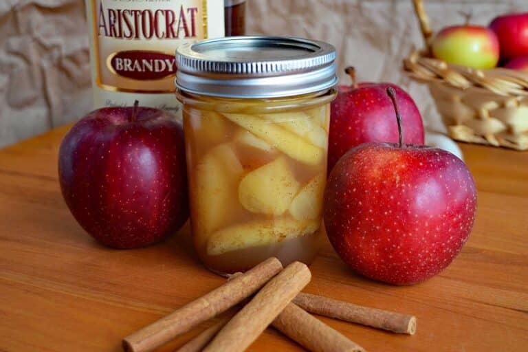 homemade brandied cinnamon apple preserves